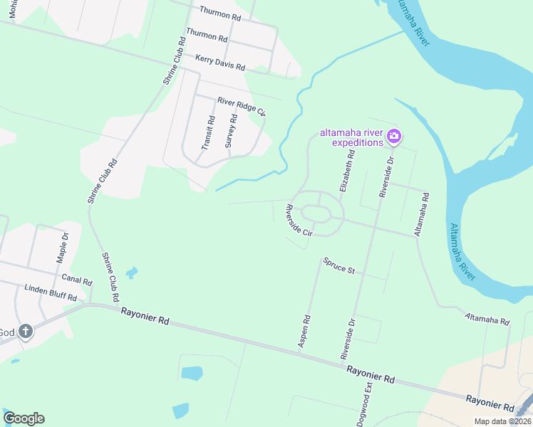 map of restaurants, bars, coffee shops, grocery stores, and more near 686 Sierra Road in Jesup