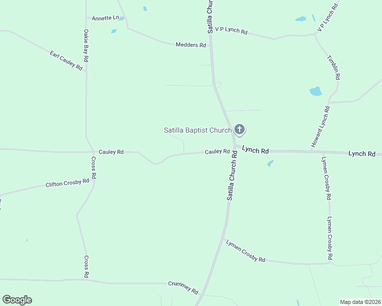 map of restaurants, bars, coffee shops, grocery stores, and more near 2251 Cauley Road in Baxley