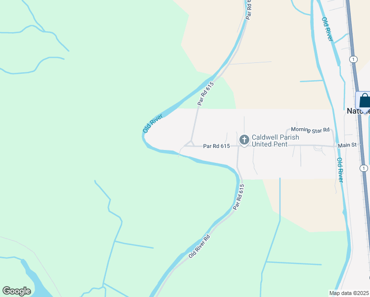 map of restaurants, bars, coffee shops, grocery stores, and more near 431 Main Street in Natchitoches