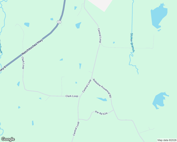 map of restaurants, bars, coffee shops, grocery stores, and more near 300-462 Central Loop in Robeline