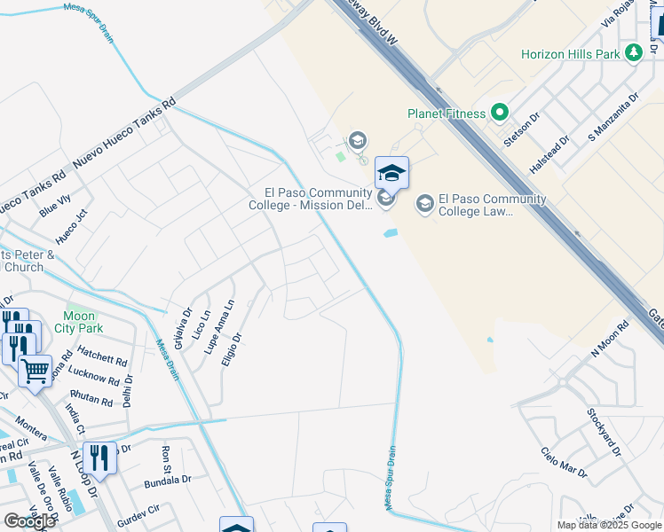 map of restaurants, bars, coffee shops, grocery stores, and more near in Socorro