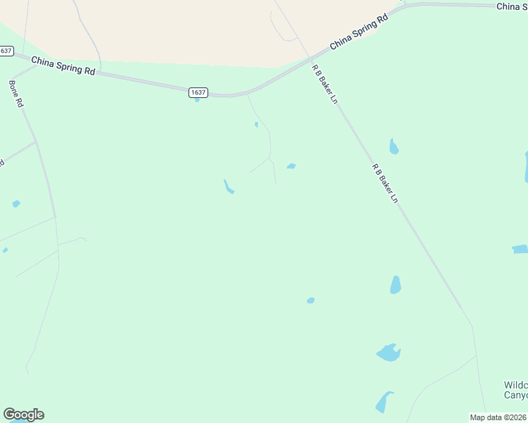 map of restaurants, bars, coffee shops, grocery stores, and more near 20131 China Spring Road in Valley Mills