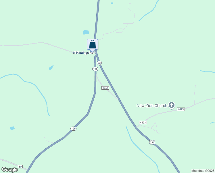 map of restaurants, bars, coffee shops, grocery stores, and more near 100-298 County Road 3351 in Brundidge