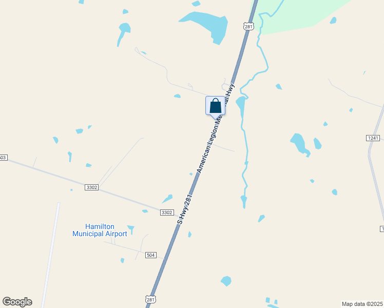 map of restaurants, bars, coffee shops, grocery stores, and more near 1500 South Highway 281 in Hamilton