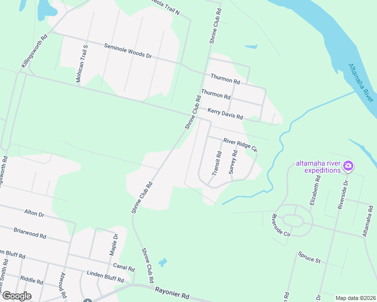 map of restaurants, bars, coffee shops, grocery stores, and more near 162 Rodman Road in Jesup