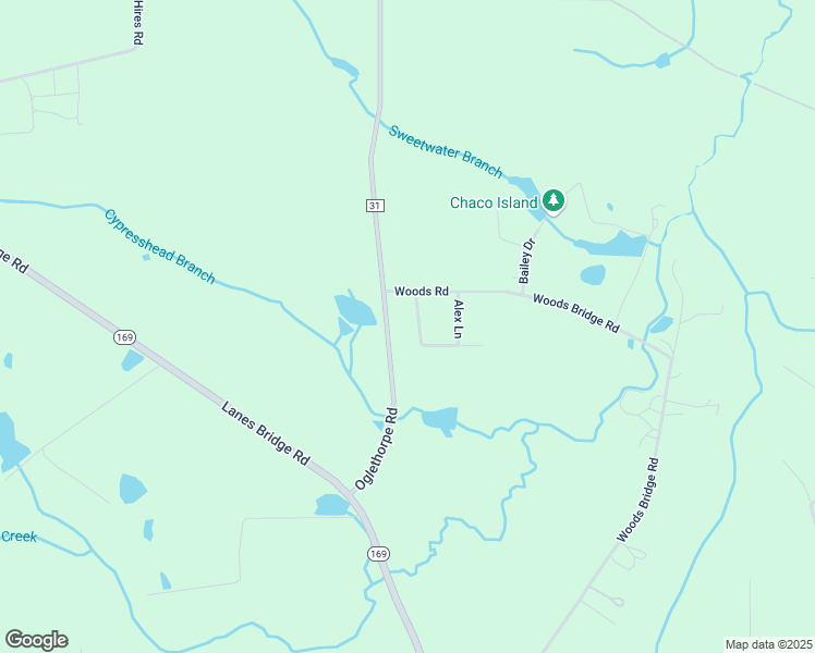 map of restaurants, bars, coffee shops, grocery stores, and more near 537-699 Simon Camp Road in Jesup