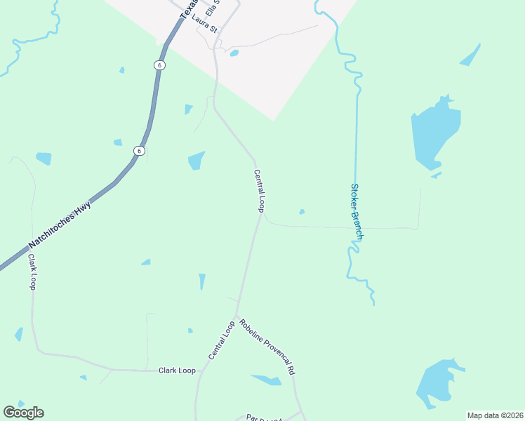 map of restaurants, bars, coffee shops, grocery stores, and more near 300 Central Loop in Robeline