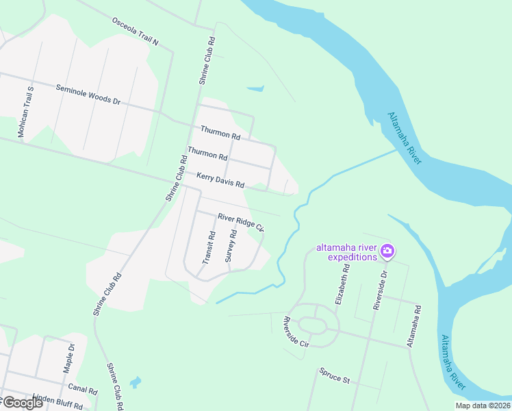 map of restaurants, bars, coffee shops, grocery stores, and more near 471-499 Thurmon Loop Road in Jesup