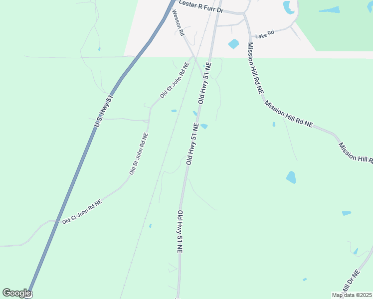 map of restaurants, bars, coffee shops, grocery stores, and more near 2845-2895 Old Highway 51 Northeast in Wesson