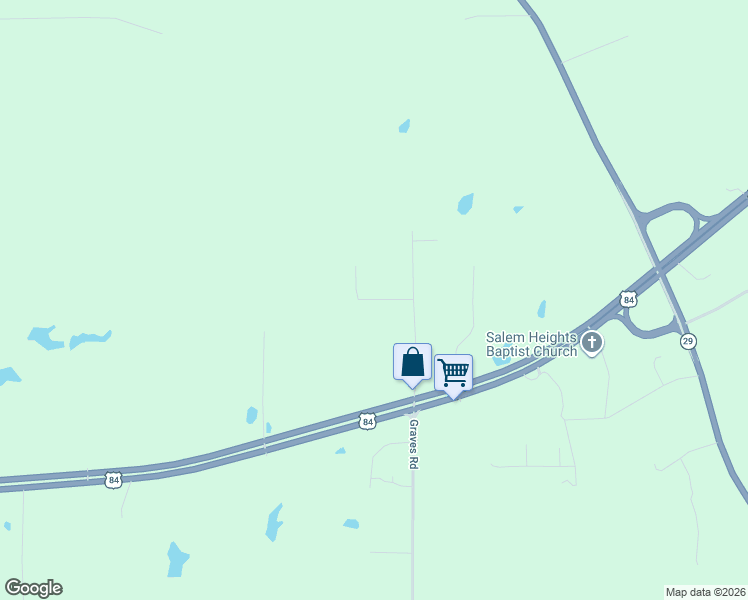 map of restaurants, bars, coffee shops, grocery stores, and more near Pace Road in Jones County