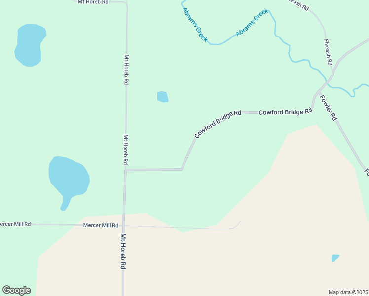 map of restaurants, bars, coffee shops, grocery stores, and more near 960 Cowford Bridge Road in Oakfield