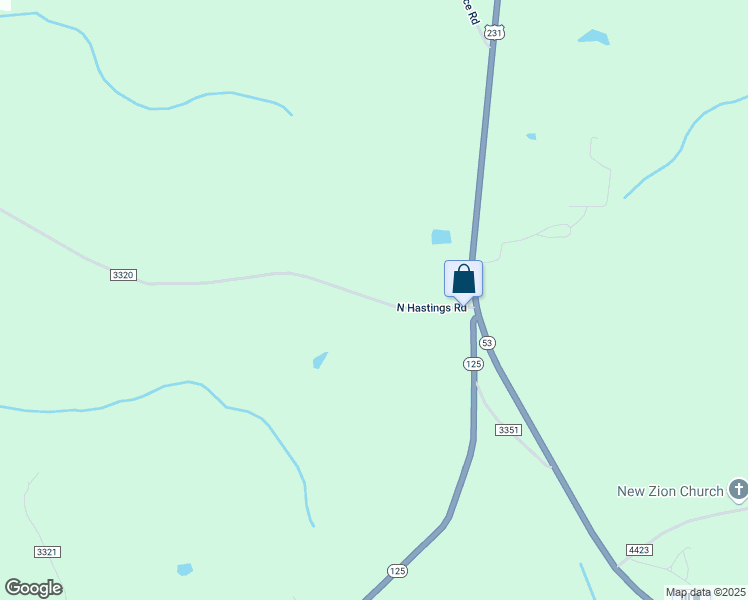 map of restaurants, bars, coffee shops, grocery stores, and more near North Hastings Road in Pike County