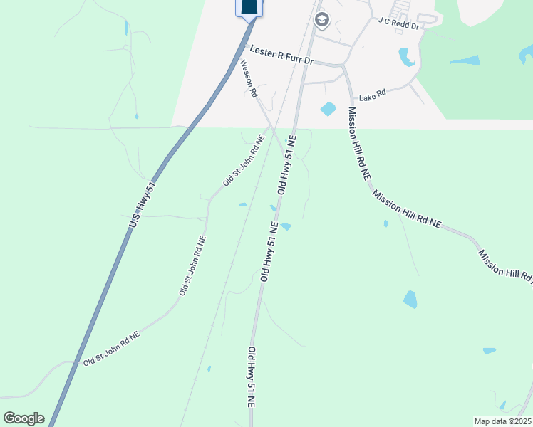 map of restaurants, bars, coffee shops, grocery stores, and more near 2845 Old Highway 51 Northeast in Wesson