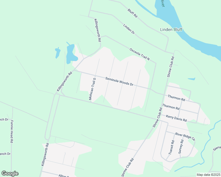 map of restaurants, bars, coffee shops, grocery stores, and more near 75 Dakota Court South in Jesup