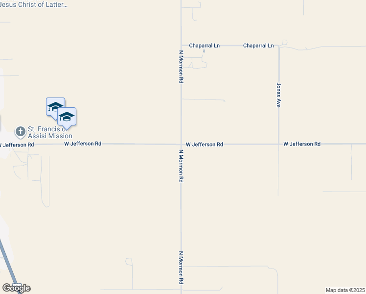 map of restaurants, bars, coffee shops, grocery stores, and more near 10377 North Mormon Road in Elfrida
