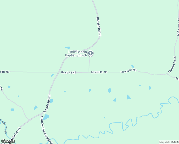 map of restaurants, bars, coffee shops, grocery stores, and more near 3185 Mound Road Northeast in Wesson