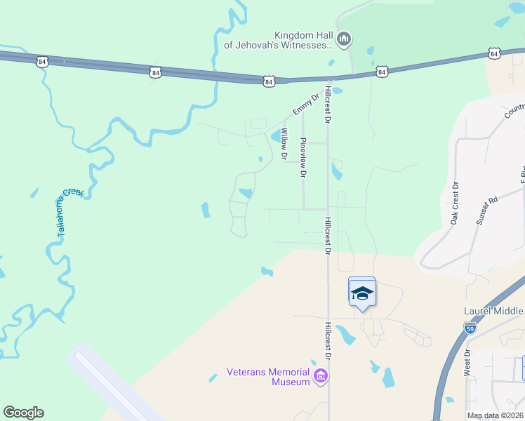 map of restaurants, bars, coffee shops, grocery stores, and more near 2899 Pecan Ridge Dr in Laurel