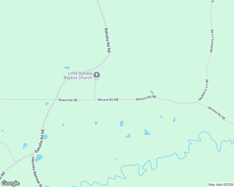 map of restaurants, bars, coffee shops, grocery stores, and more near 3157 Mound Road Northeast in Wesson