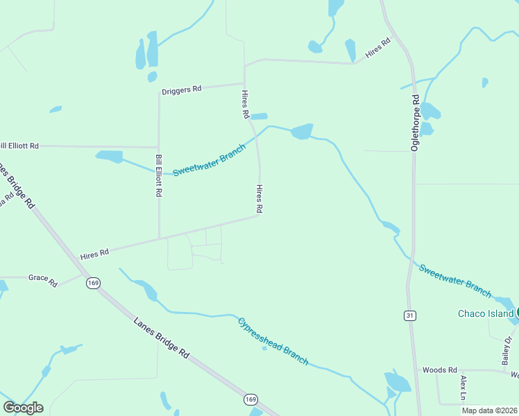 map of restaurants, bars, coffee shops, grocery stores, and more near 917 Hires Rd in Jesup