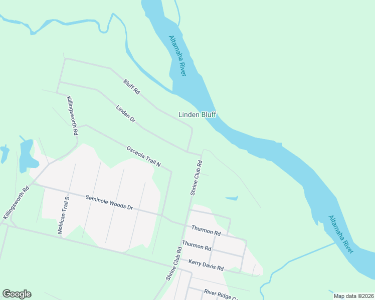 map of restaurants, bars, coffee shops, grocery stores, and more near 1 Bluff Road in Jesup