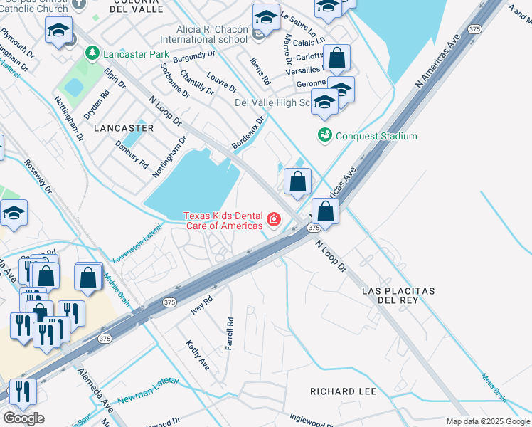 map of restaurants, bars, coffee shops, grocery stores, and more near 9522 North Loop Drive in El Paso