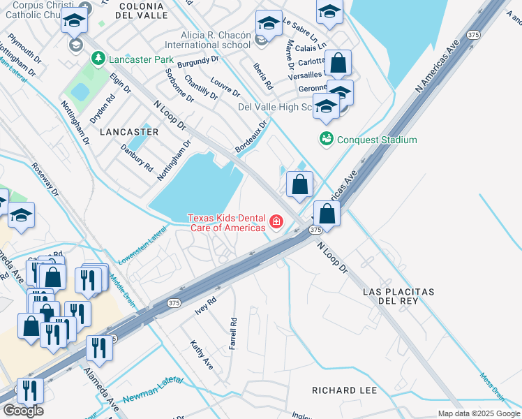 map of restaurants, bars, coffee shops, grocery stores, and more near 9522 North Loop Drive in El Paso