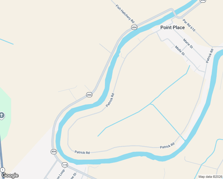 map of restaurants, bars, coffee shops, grocery stores, and more near 408-1350 Par Road 605 in Natchitoches