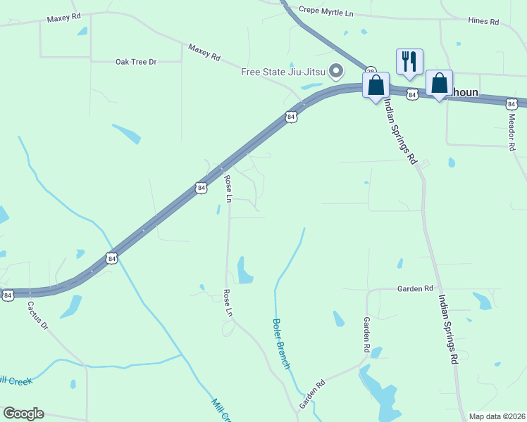 map of restaurants, bars, coffee shops, grocery stores, and more near 2-98 Chestnut Hills Drive in Laurel