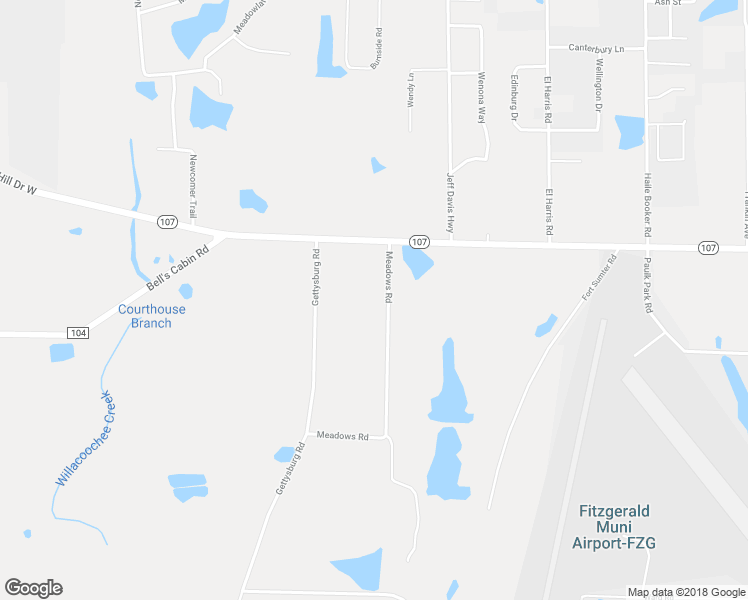 map of restaurants, bars, coffee shops, grocery stores, and more near 125 Meadows Road in Fitzgerald