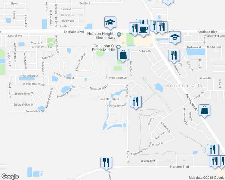 map of restaurants, bars, coffee shops, grocery stores, and more near 379 Emerald Cloud Lane in El Paso