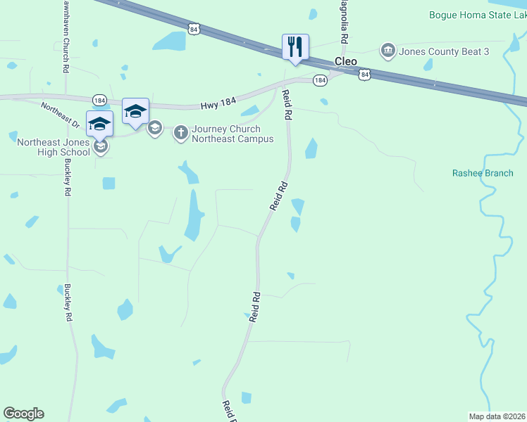 map of restaurants, bars, coffee shops, grocery stores, and more near 818-836 Reid Road in Laurel