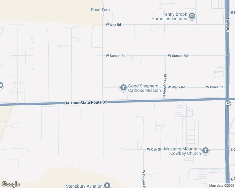 map of restaurants, bars, coffee shops, grocery stores, and more near 593 Highway 82 in Huachuca City