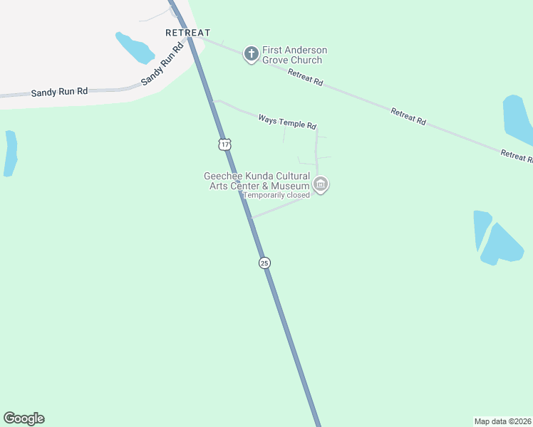 map of restaurants, bars, coffee shops, grocery stores, and more near 30 Ways Temple Road in Riceboro