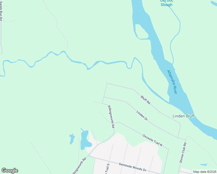 map of restaurants, bars, coffee shops, grocery stores, and more near 1-917 Bluff Rd in Jesup