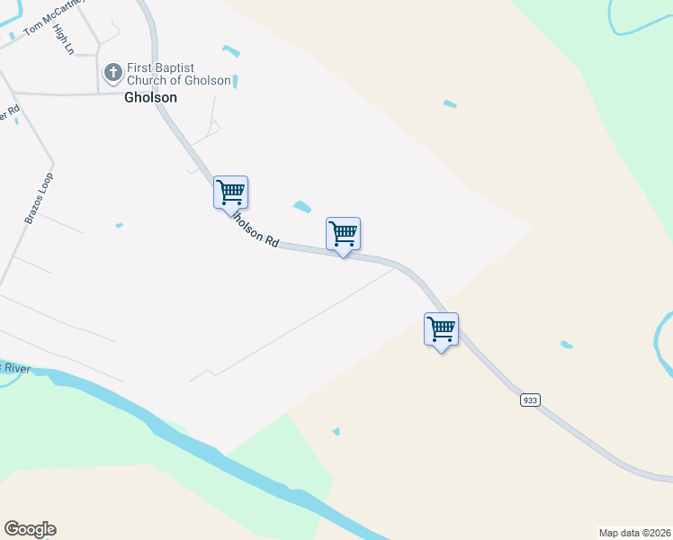 map of restaurants, bars, coffee shops, grocery stores, and more near 306 Sand Field Lane in Waco