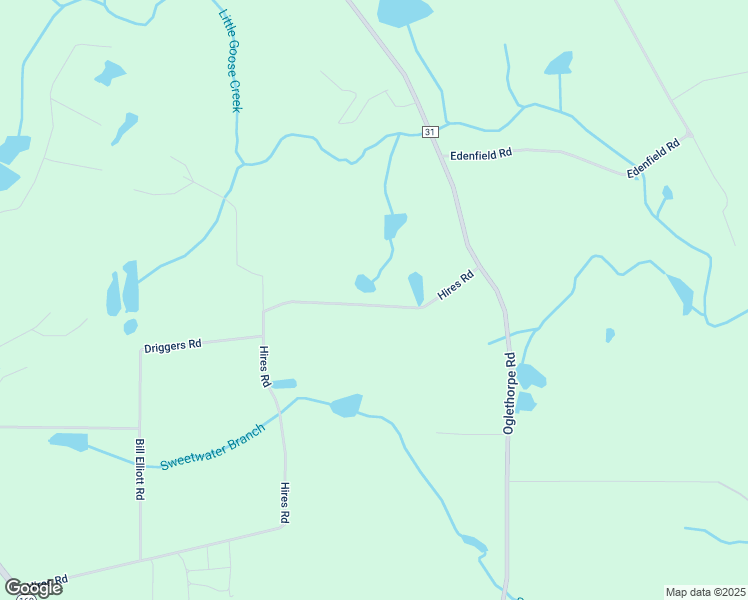 map of restaurants, bars, coffee shops, grocery stores, and more near 1601 Hires Road in Jesup