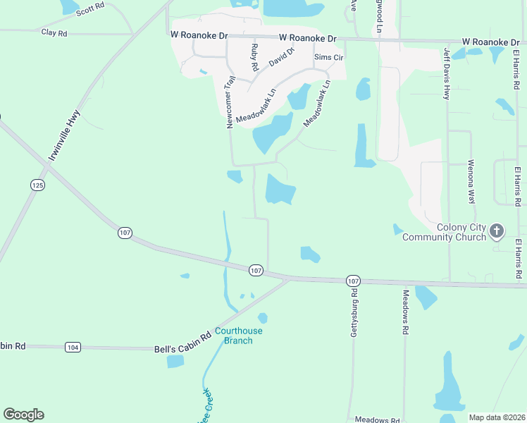 map of restaurants, bars, coffee shops, grocery stores, and more near 232 Newcomer Trail in Fitzgerald