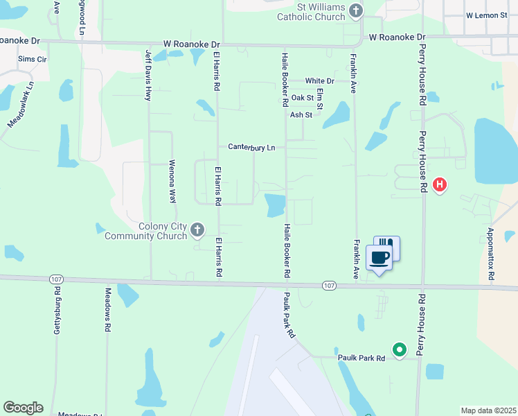 map of restaurants, bars, coffee shops, grocery stores, and more near 136 Wellington Drive in Fitzgerald