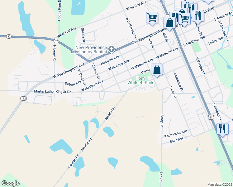 map of restaurants, bars, coffee shops, grocery stores, and more near 619 Martin Luther King Junior Drive in Ashburn