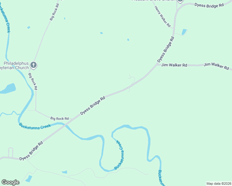 map of restaurants, bars, coffee shops, grocery stores, and more near 1551 Dyess Bridge Road in Waynesboro