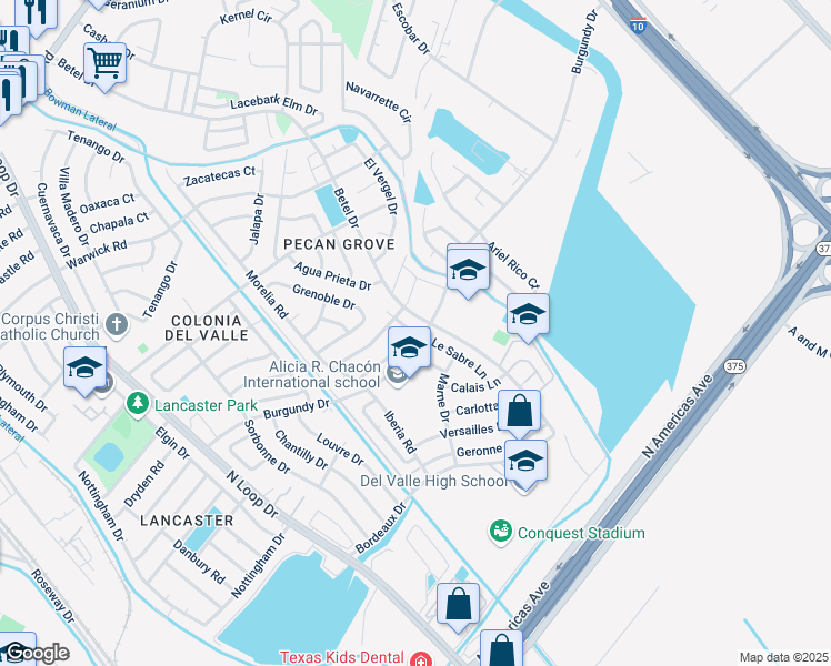 map of restaurants, bars, coffee shops, grocery stores, and more near 956 Saint Catherine Drive in El Paso