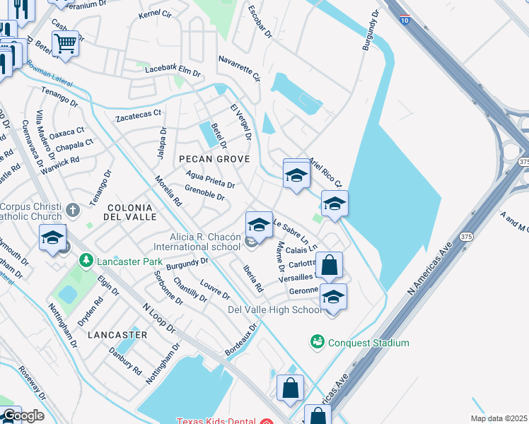 map of restaurants, bars, coffee shops, grocery stores, and more near 956 Saint Catherine Drive in El Paso