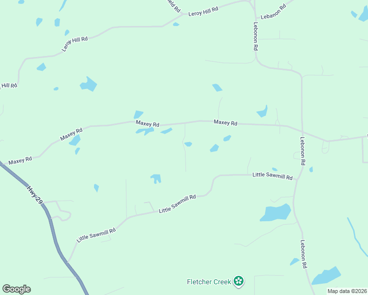 map of restaurants, bars, coffee shops, grocery stores, and more near Jim Arrington Road in Jones County