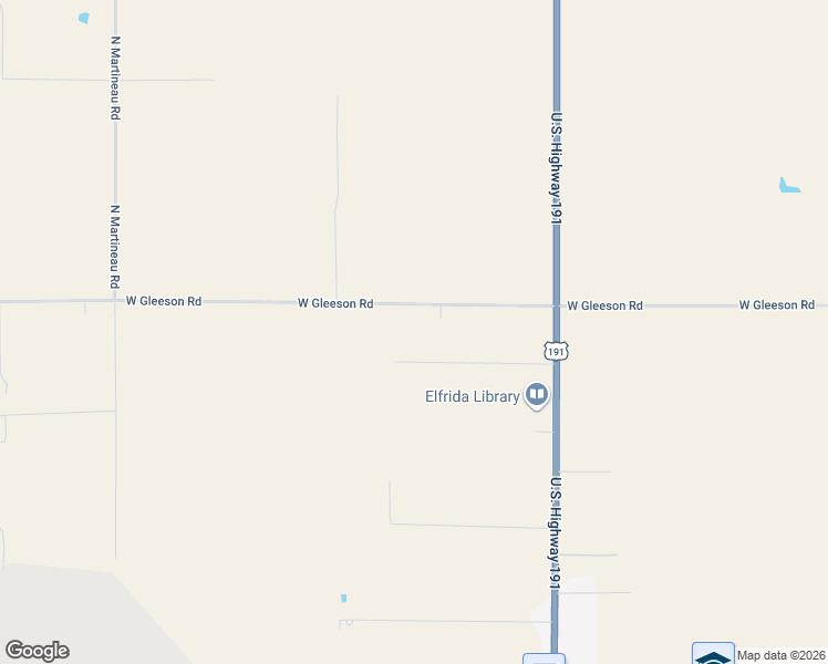 map of restaurants, bars, coffee shops, grocery stores, and more near 4245 West Gleeson Road in Elfrida