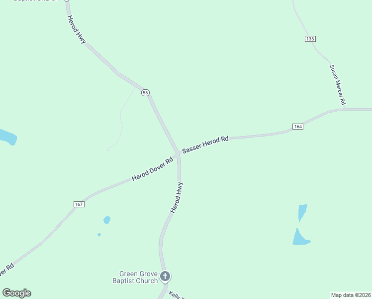 map of restaurants, bars, coffee shops, grocery stores, and more near 5758 Sasser Herod Road in Dawson