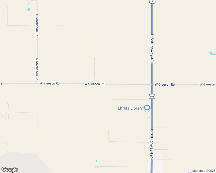 map of restaurants, bars, coffee shops, grocery stores, and more near 4245 West Gleeson Road in Elfrida