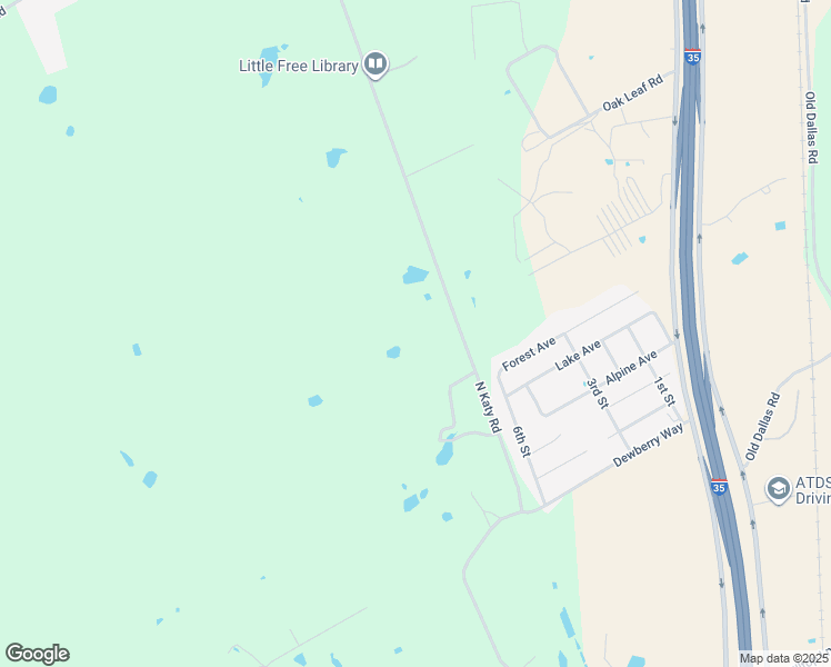 map of restaurants, bars, coffee shops, grocery stores, and more near 2453 North Katy Road in McLennan County