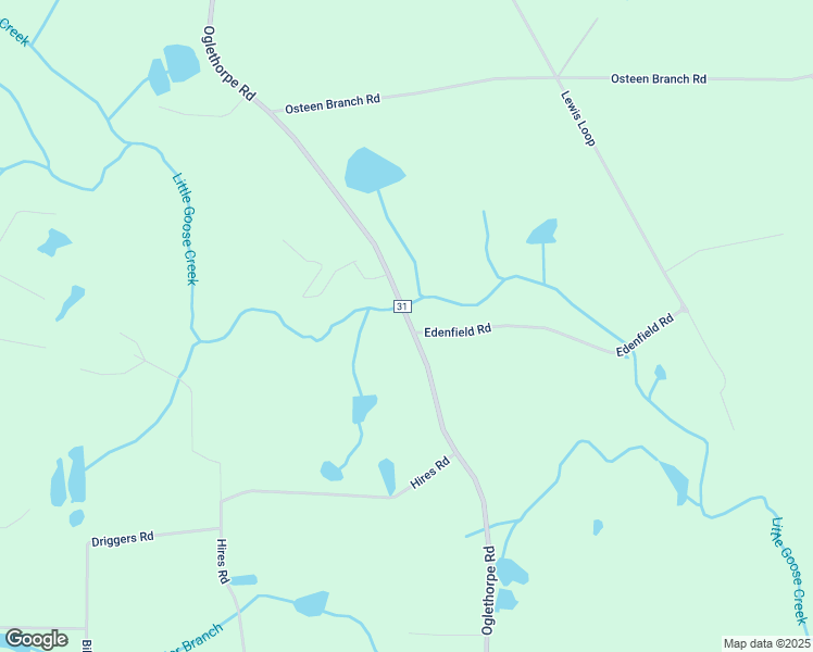 map of restaurants, bars, coffee shops, grocery stores, and more near 2050-2132 Oglethorpe Road in Jesup