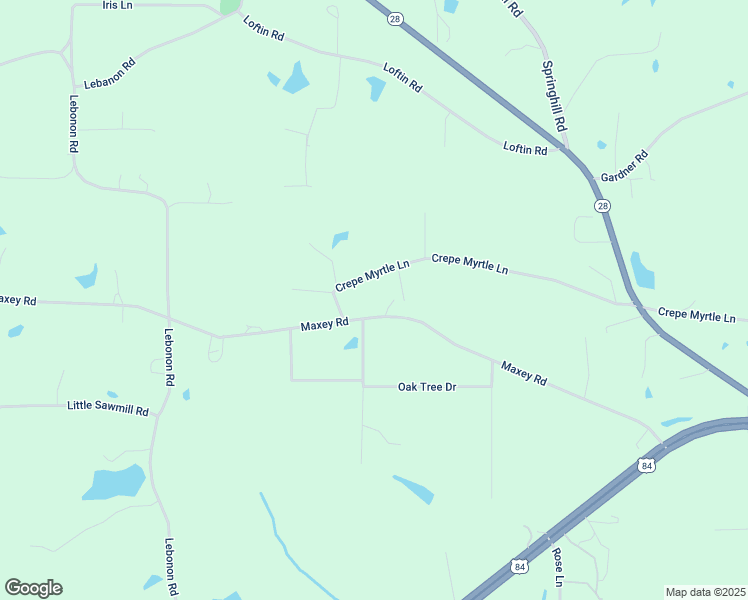 map of restaurants, bars, coffee shops, grocery stores, and more near 20-32 Crepe Myrtle Lane in Laurel