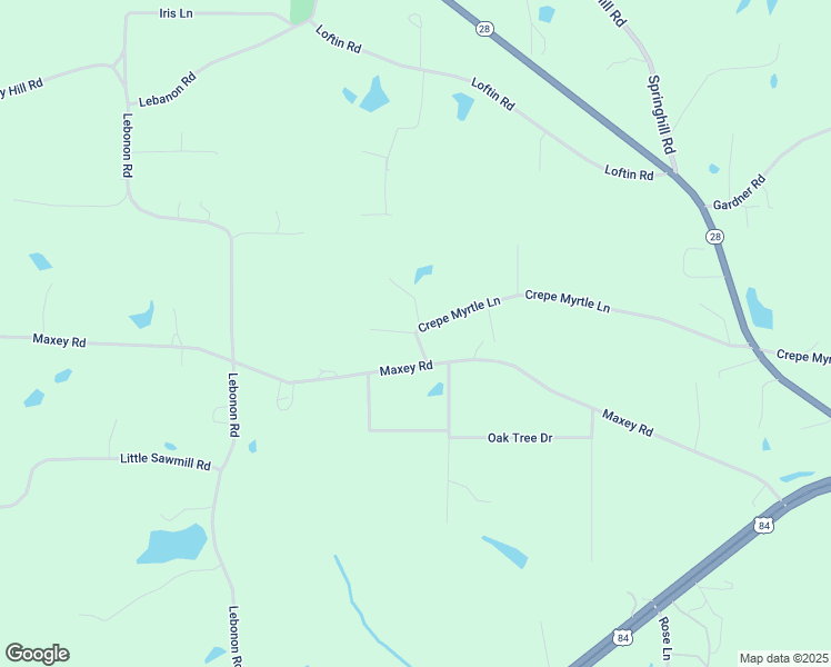 map of restaurants, bars, coffee shops, grocery stores, and more near 20 Crepe Myrtle Lane in Laurel